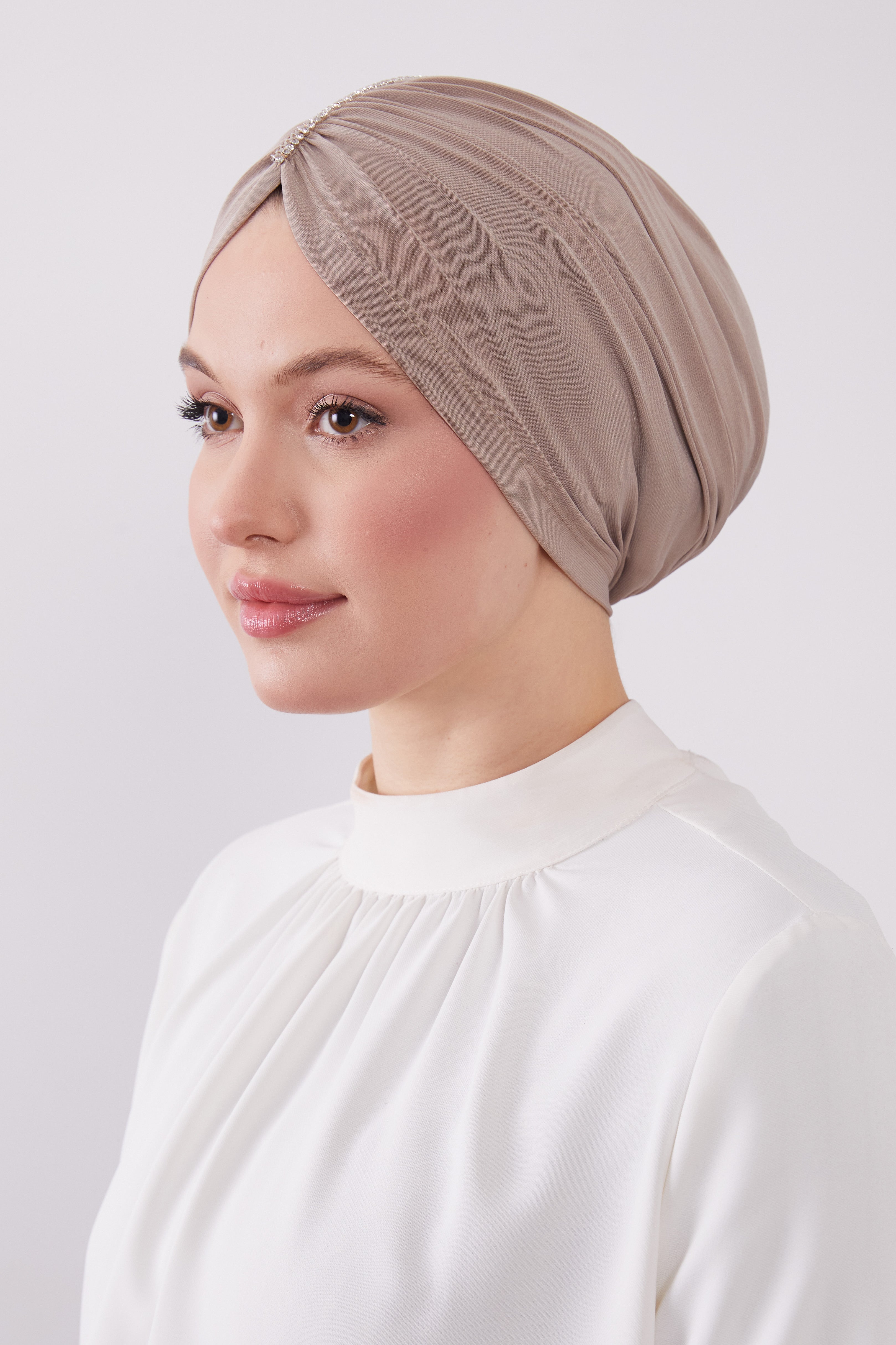 Party Turban Light Brown Col 11