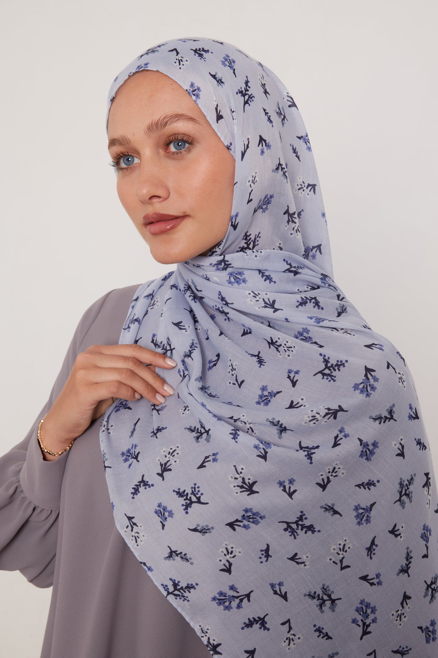 Scattered Floral Cotton Hijab Col 5