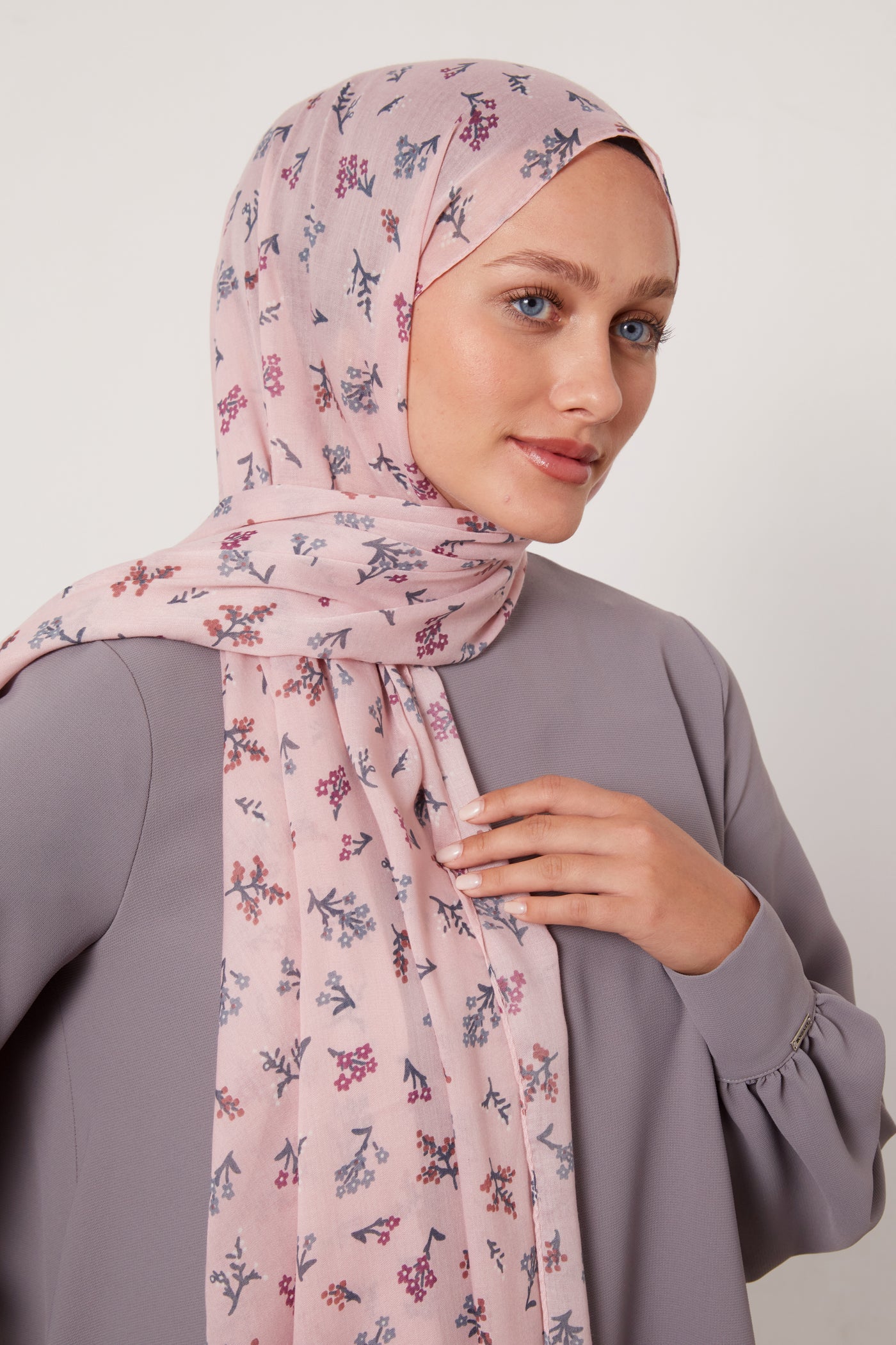 Scattered Floral Cotton Hijab Col 6