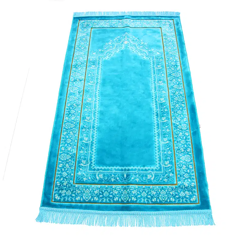 Double Plus Secc Turquoise And White Pattern Prayer Mat