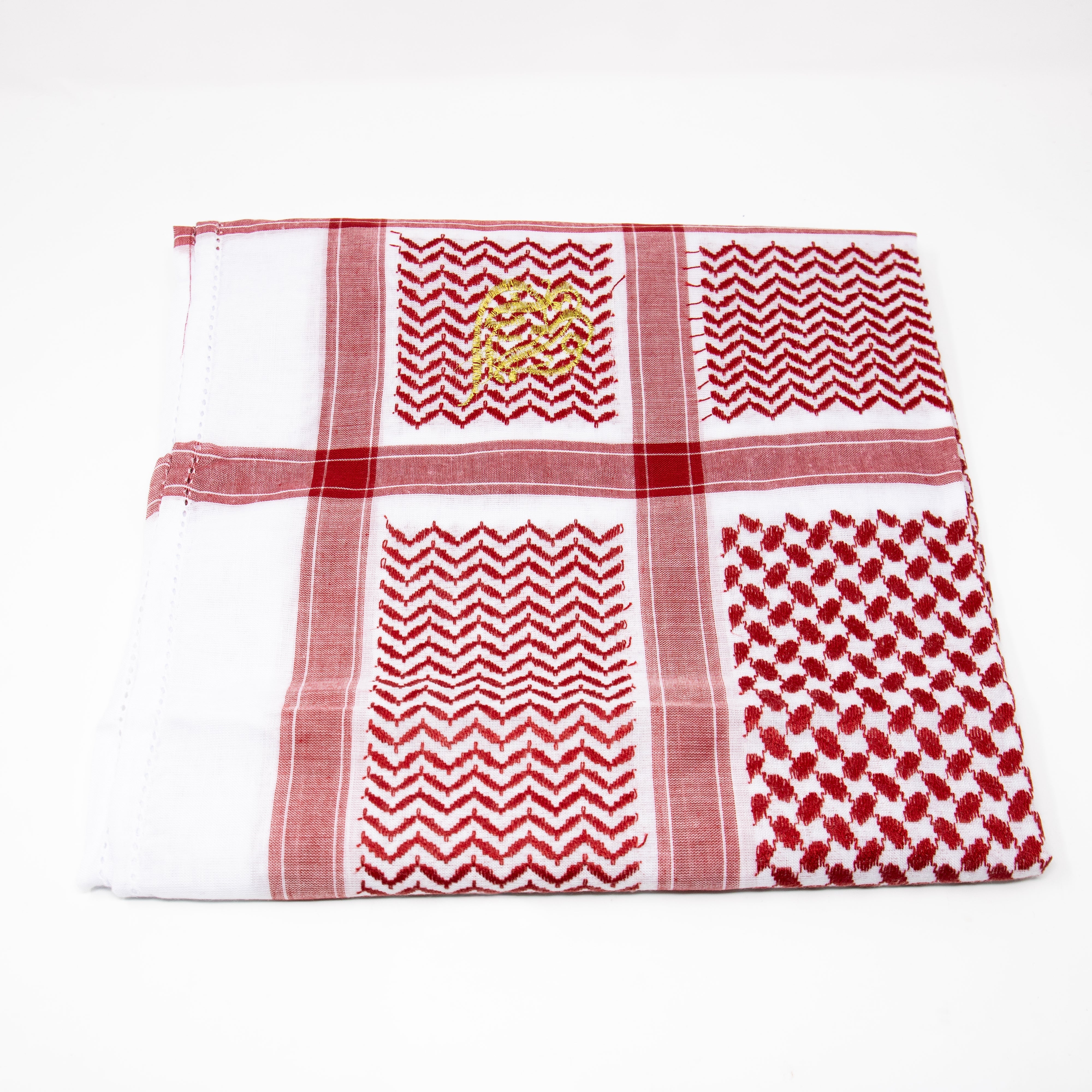 Mens Al Jazeerah Red & White Shemagh
