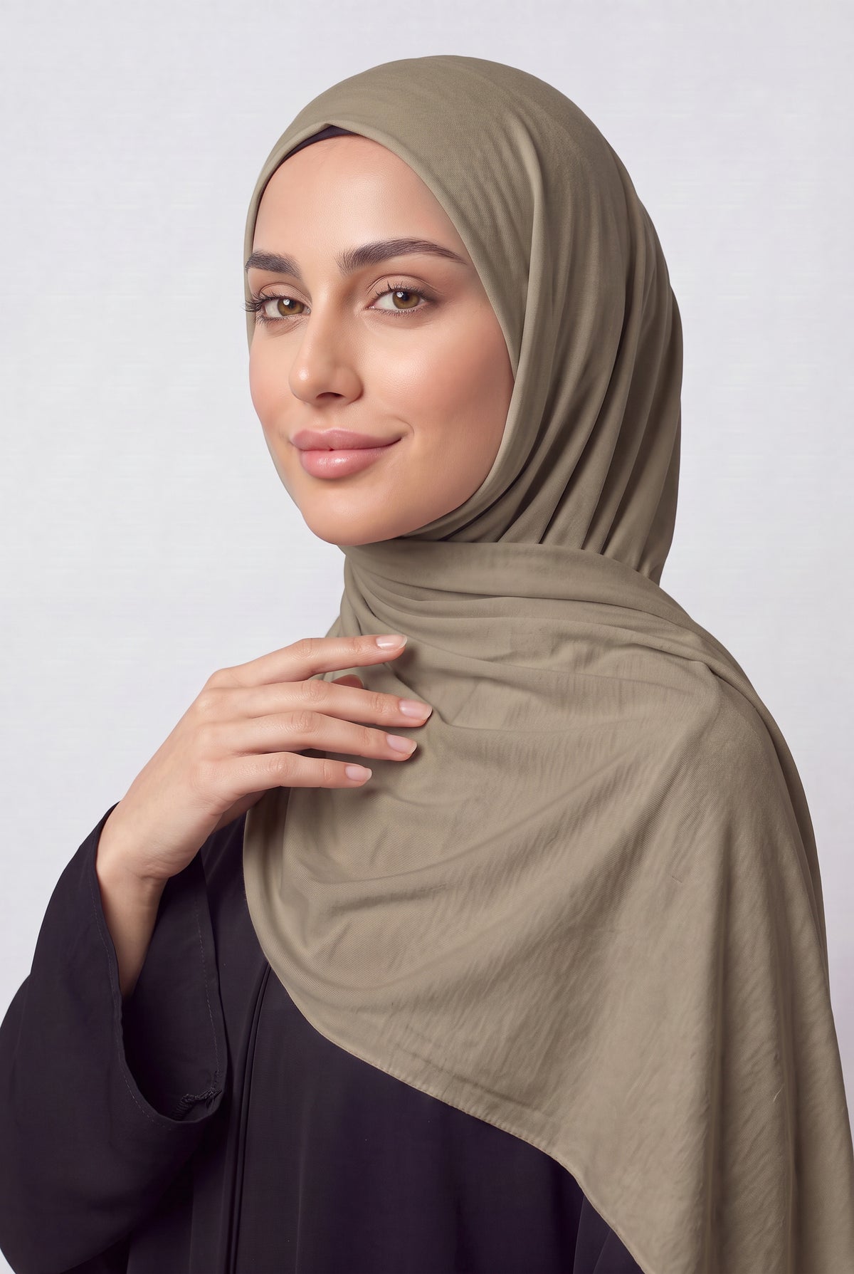 Elegant Jersey Hijab Mushroom Col 119
