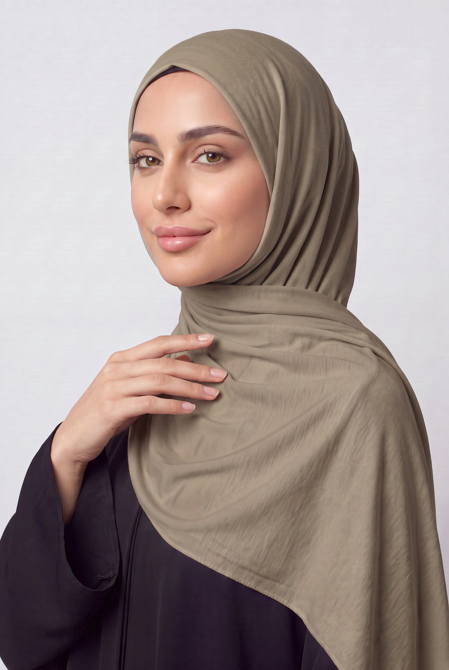 Elegant Jersey Hijab Mushroom Col 119