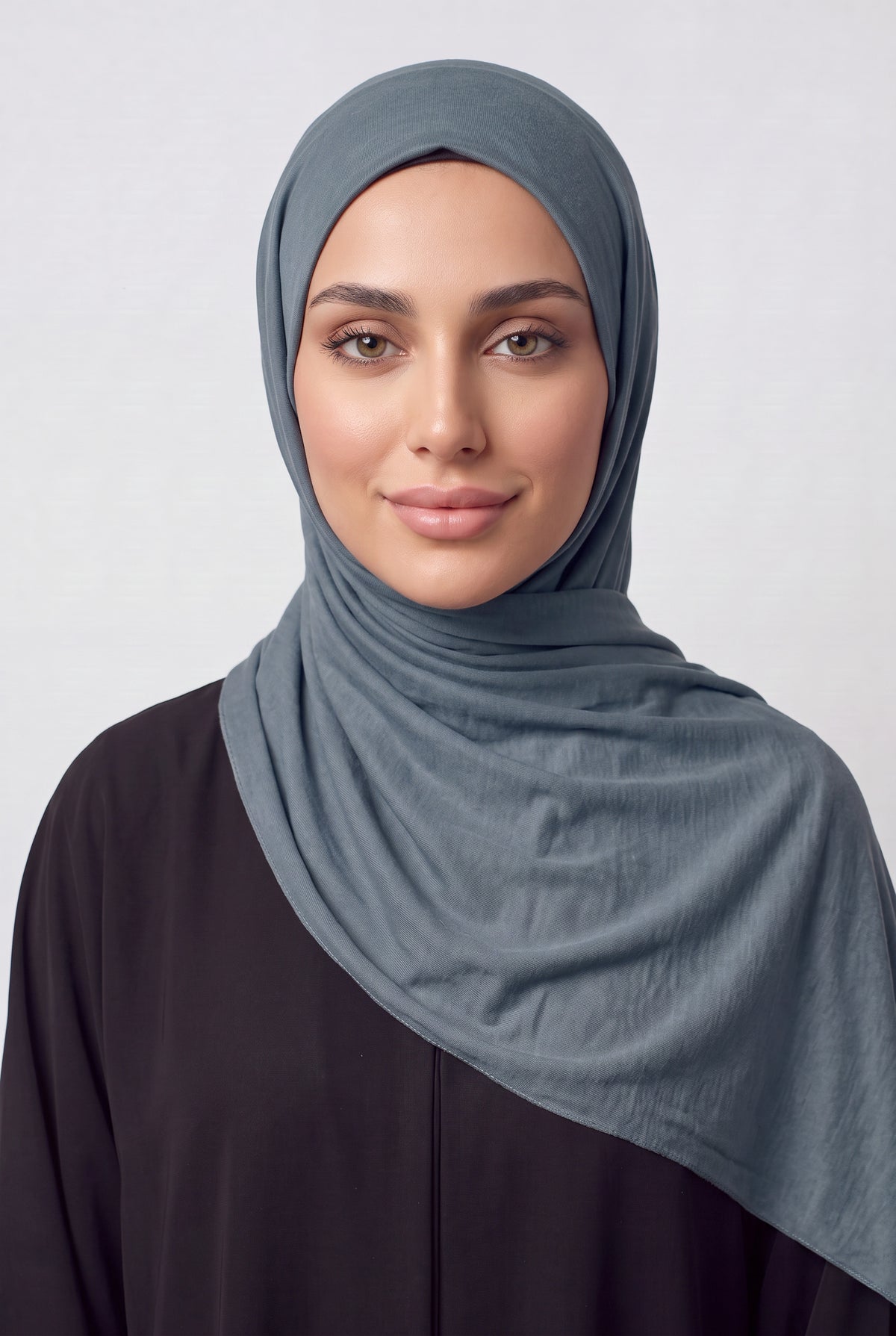 Elegant Jersey Hijab Slate Blue Col 139