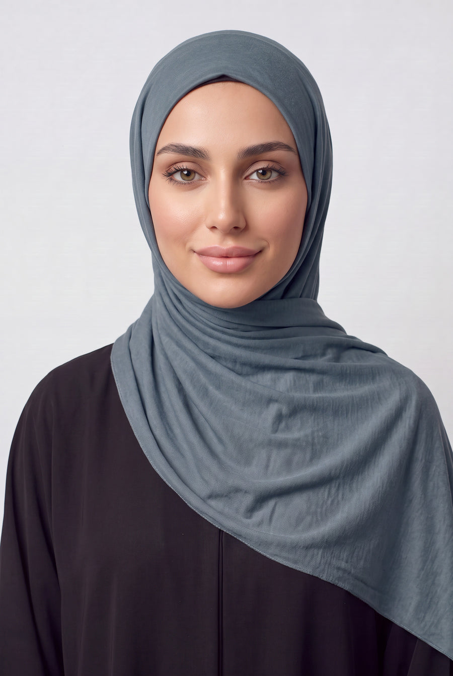Elegant Jersey Hijab Slate Blue Col 139