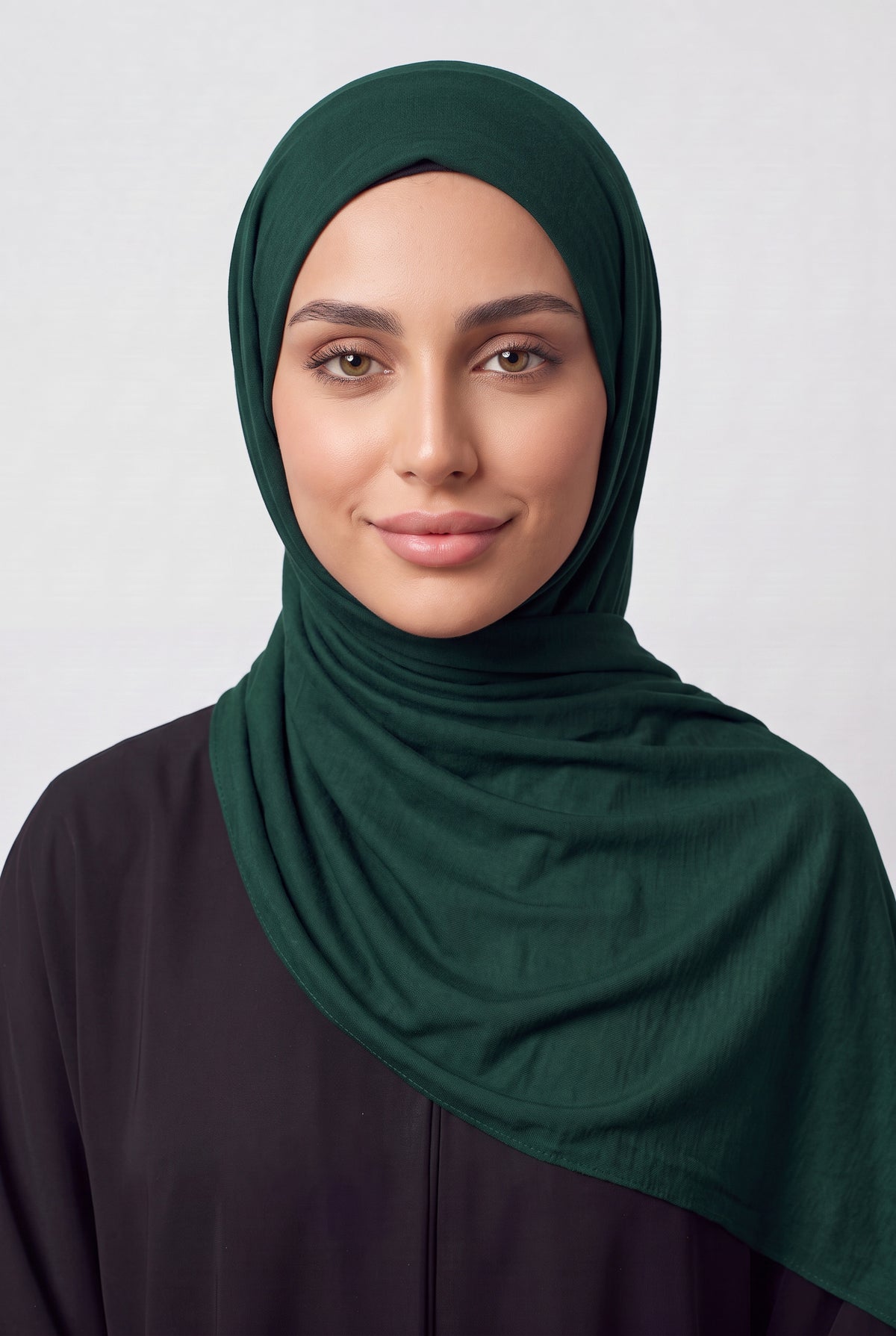 Elegant Jersey Hijab Emerald Green Col 143