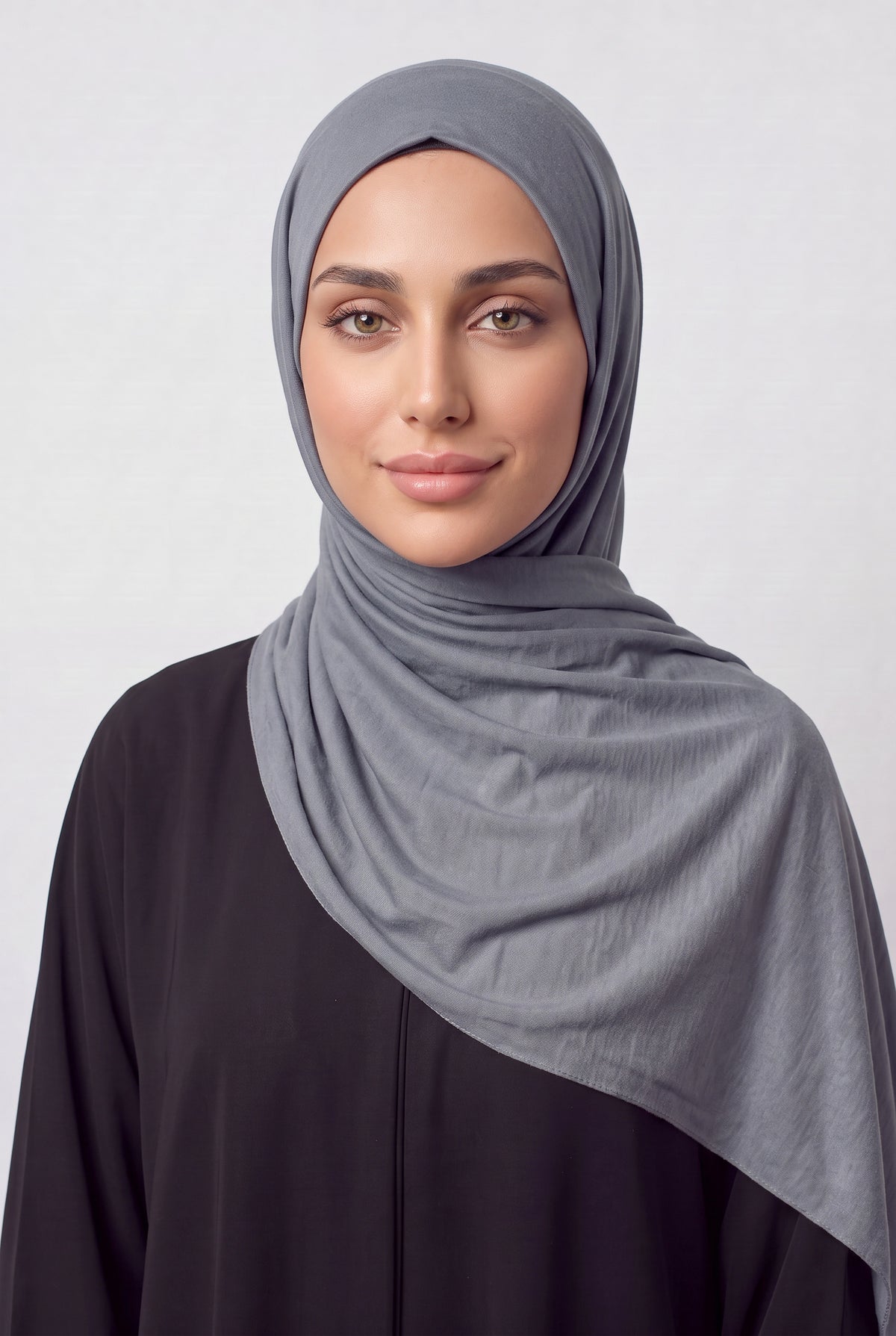 Elegant Jersey Hijab Grey Col 17