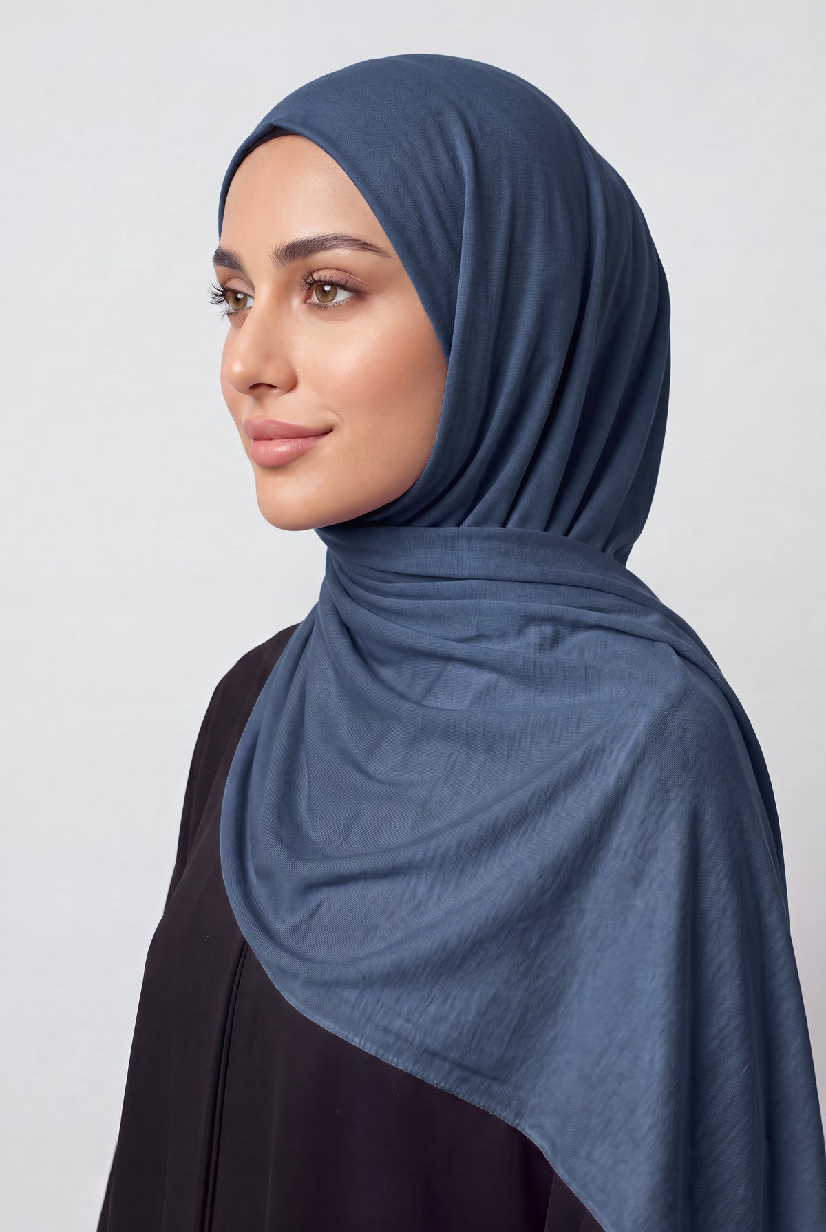Elegant Jersey Hijab Navy Blue Col 20