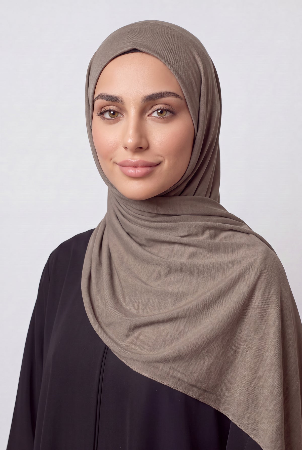 Elegant Jersey Hijab Taupe Col 47