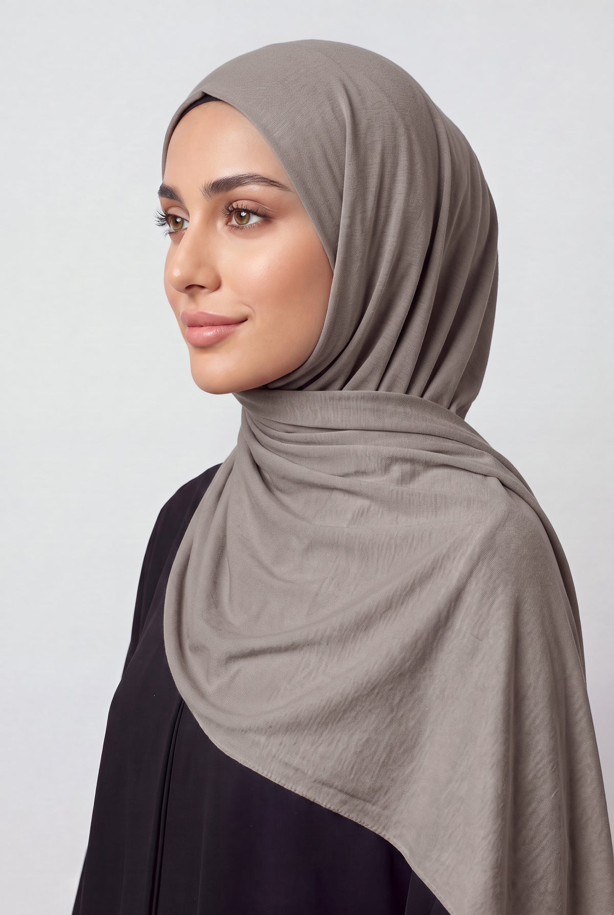 Elegant Jersey Hijab Light Taupe Col 48
