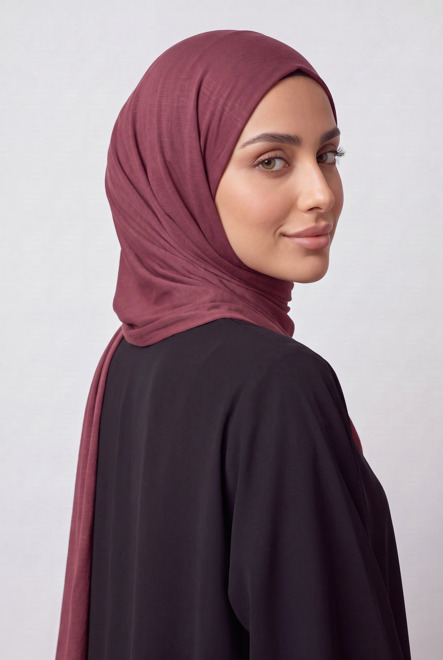 Elegant Jersey Hijab Rosewood Col 91