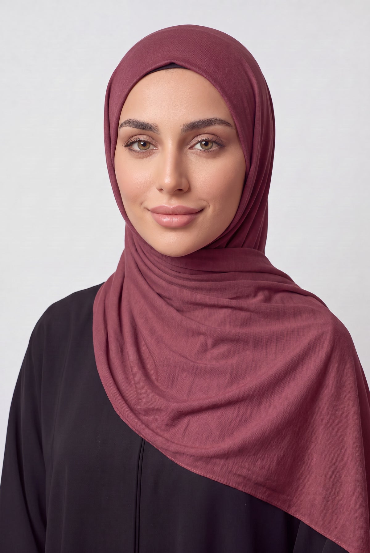 Elegant Jersey Hijab Rosewood Col 91