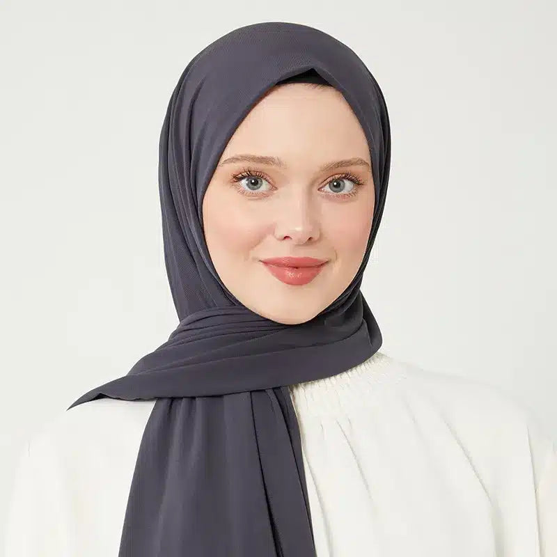 Jersey Hijab Anchor Grey
