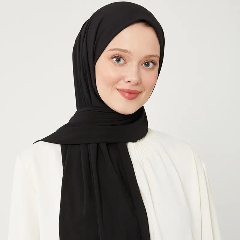 Jersey Hijab Black