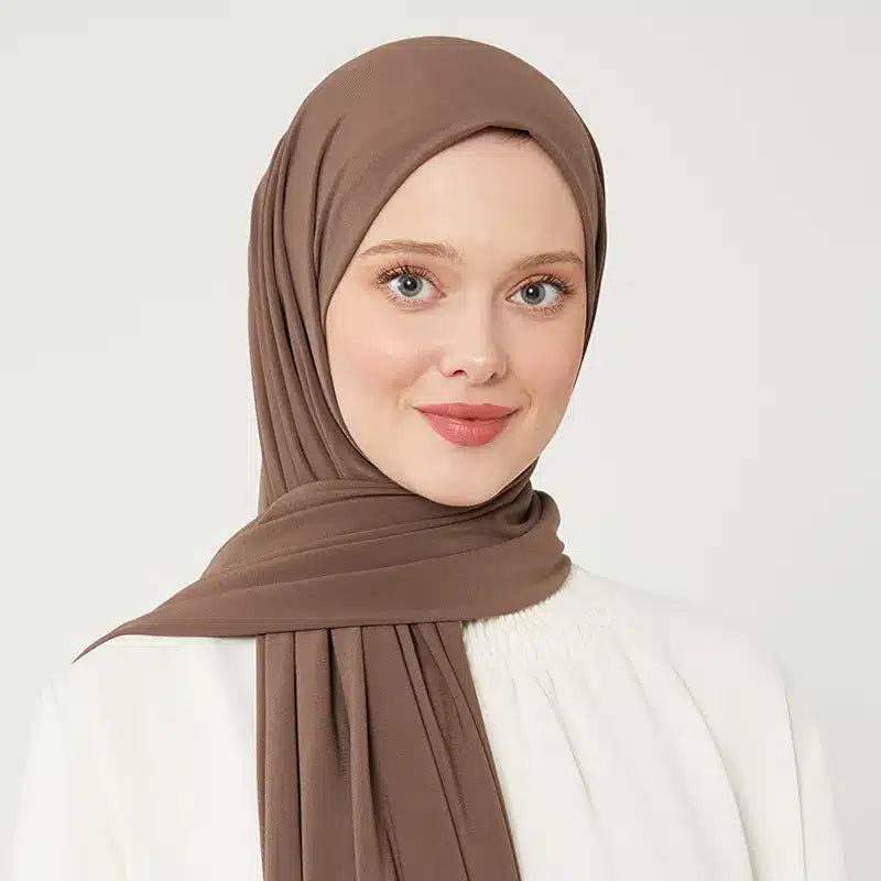 Jersey Hijab Brown