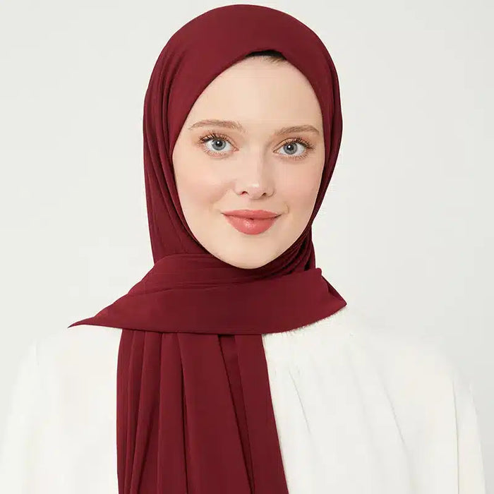 Jersey Hijab Maroon