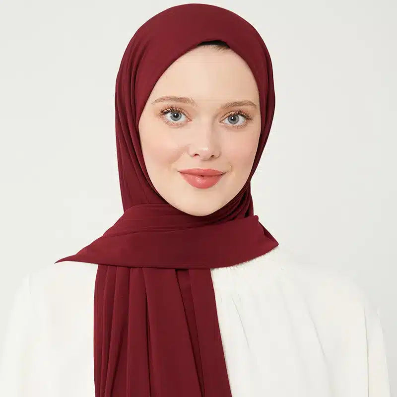 Jersey Hijab Maroon