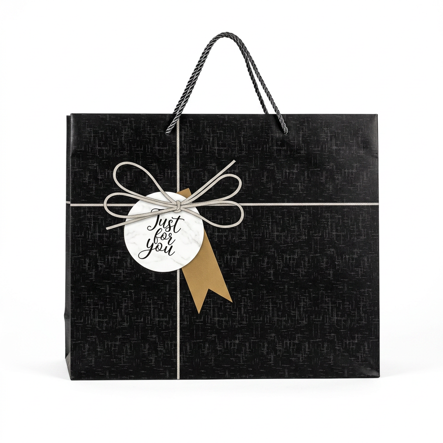 Just For You Gift Bag Black - Large