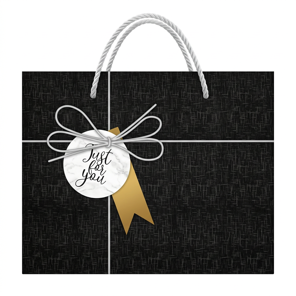 Just For You Gift Bag Black - Small