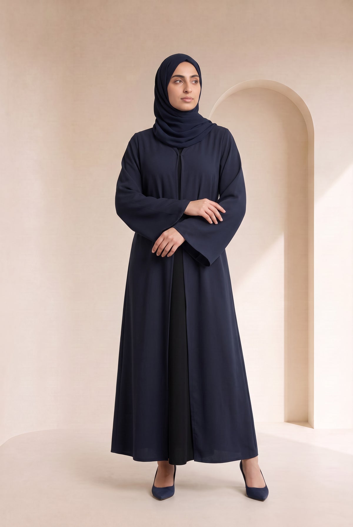 Belted Nida Kimono Navy