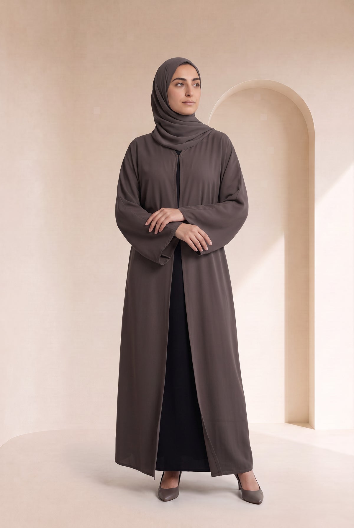 Belted Nida Kimono Charcoal