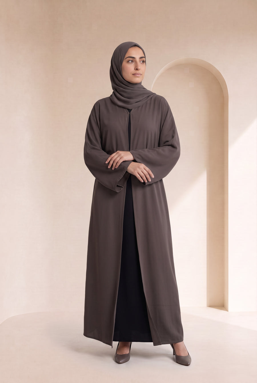 Belted Nida Kimono Charcoal