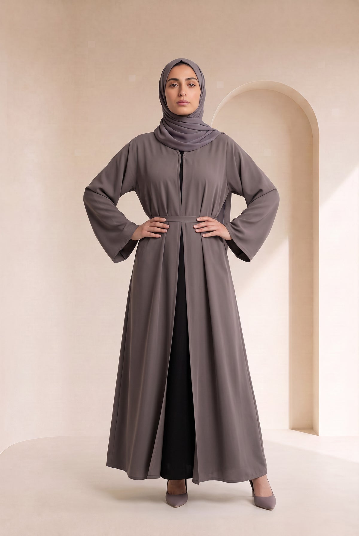 Belted Nida Kimono Grey