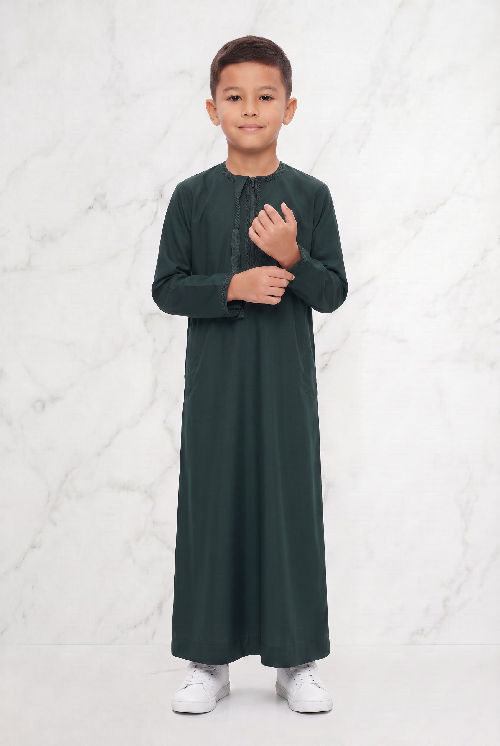 Green Tasselled Boys Thobe KSB-102 Col 17