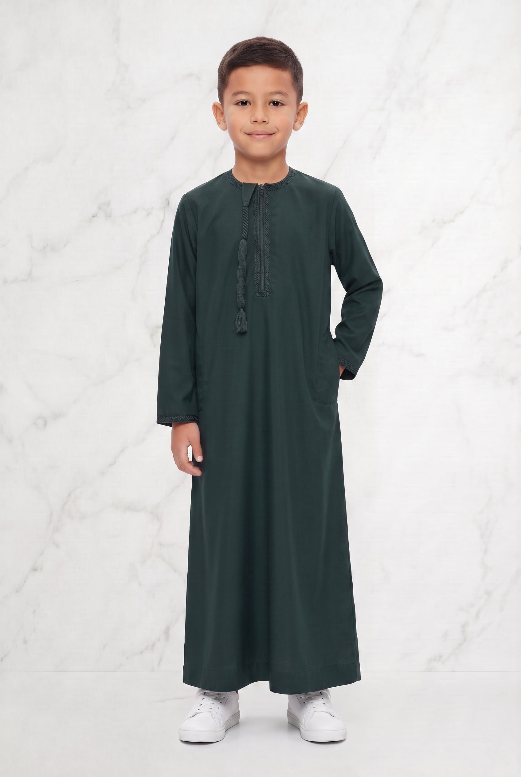 Green Tasselled Boys Thobe KSB-102 Col 17