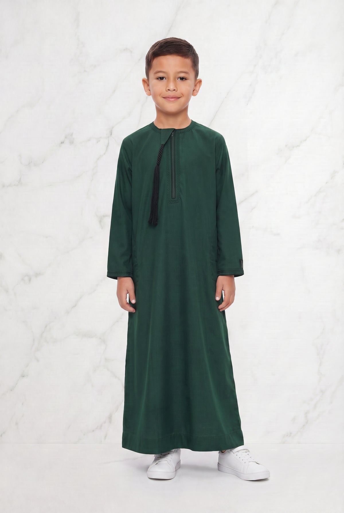 Boys Omani Tasselled Thobe Royal Green 104 Col 17