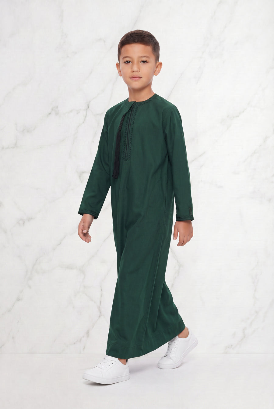 Boys Omani Tasselled Thobe Royal Green 104 Col 17