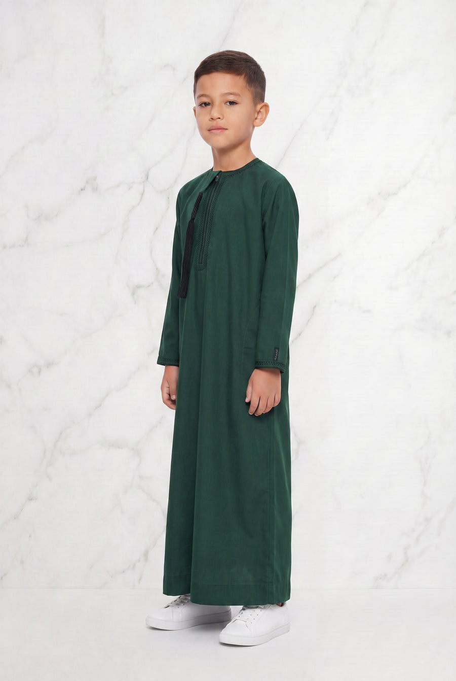 Boys Omani Tasselled Thobe Royal Green 104 Col 17