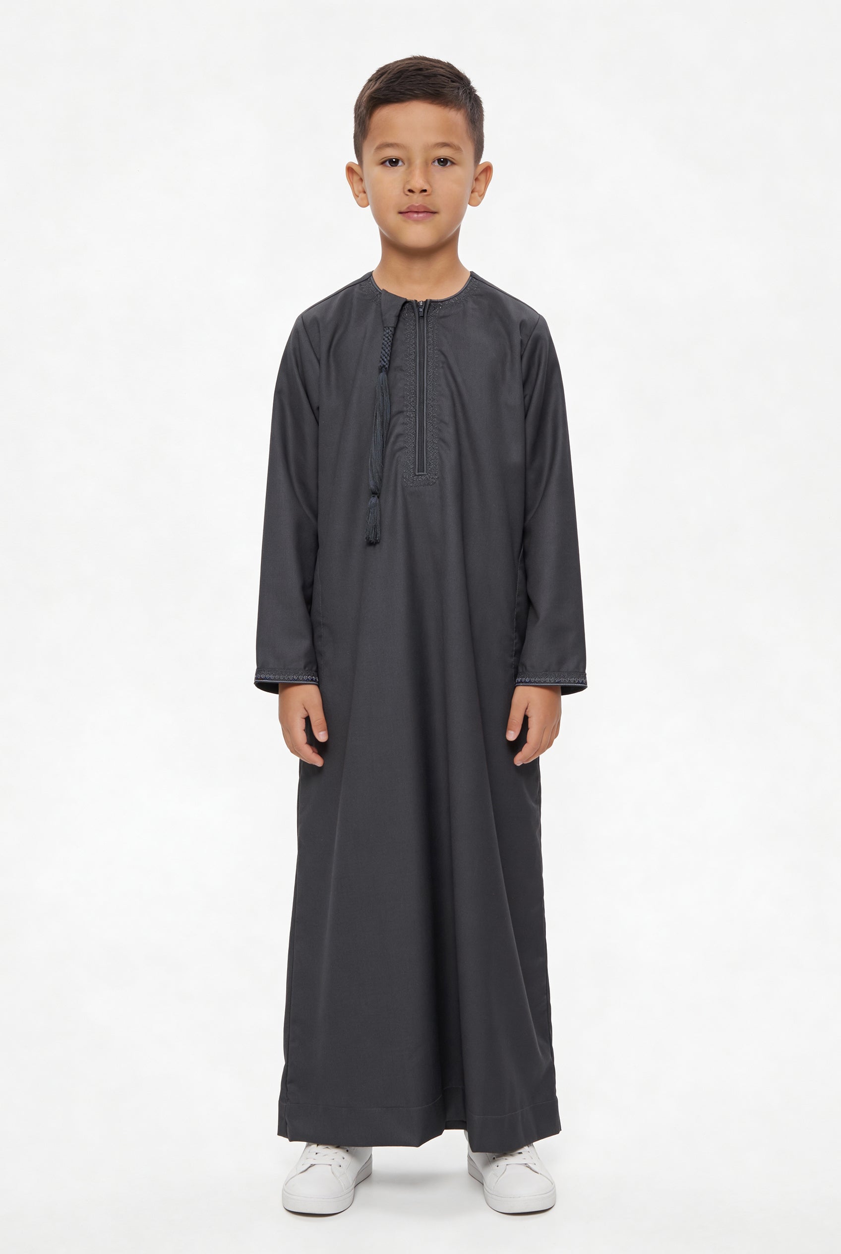 Boys Omani Thobe Charcoal Grey KSB 105 Col 3