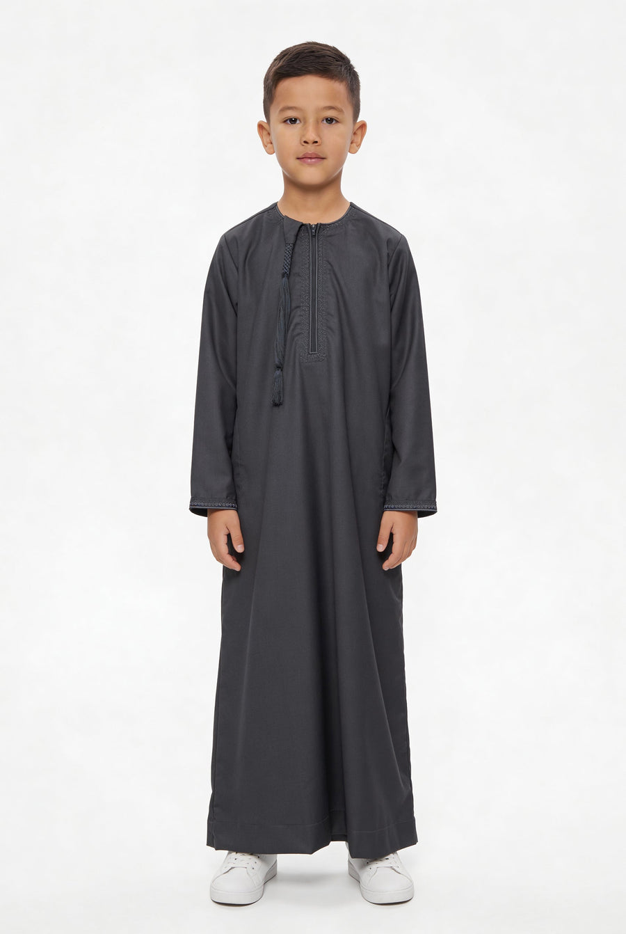 Boys Omani Thobe Charcoal Grey KSB 105 Col 3