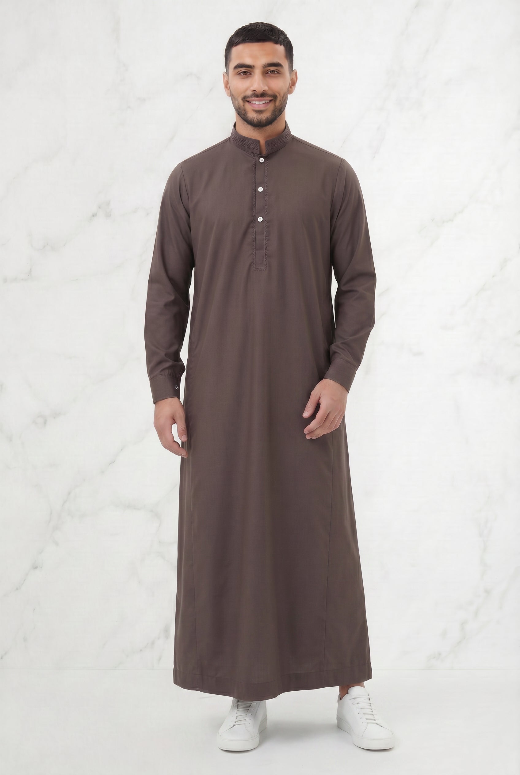Premium Collared Thobe Cedar 111 Col 6