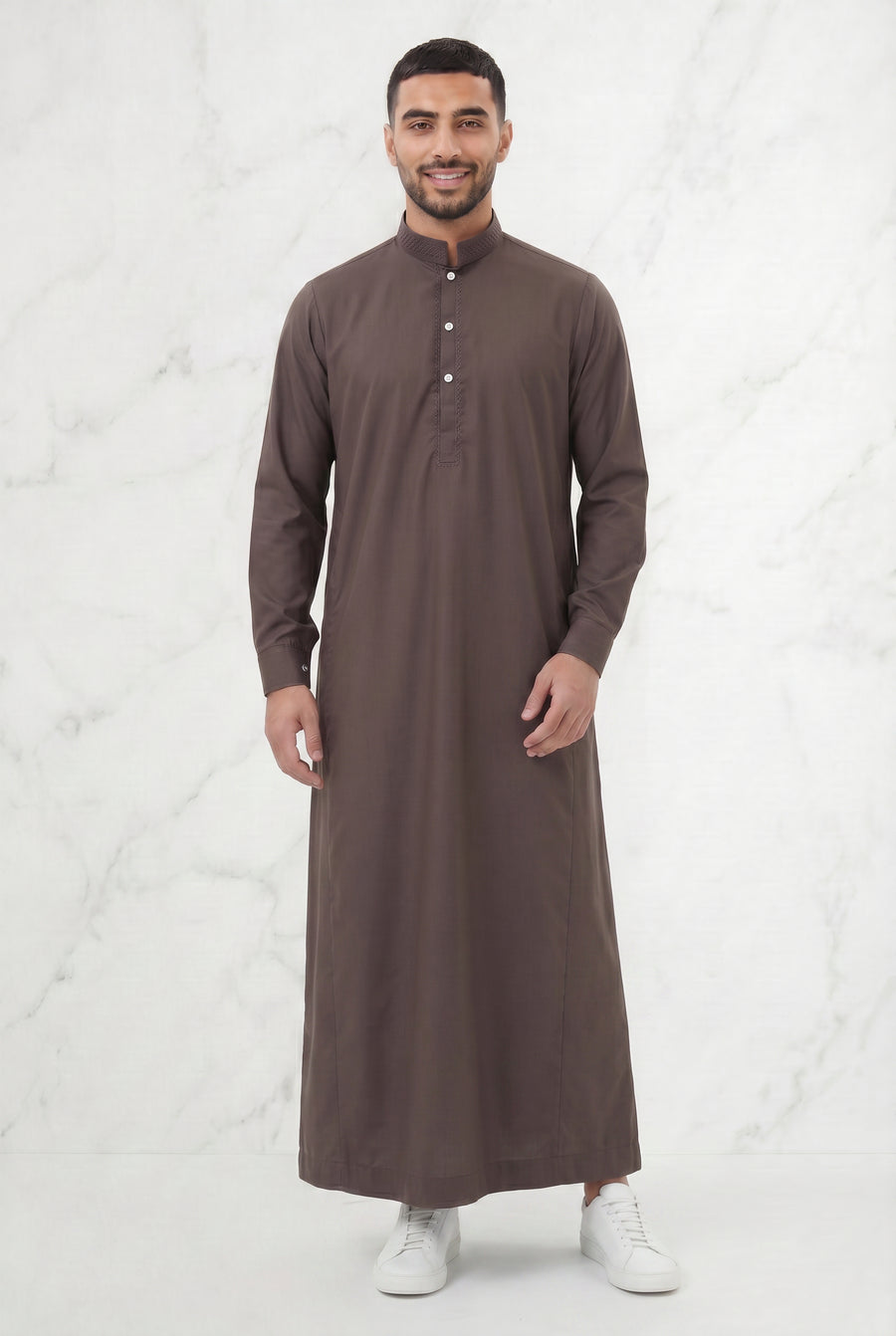 Premium Collared Thobe Cedar 111 Col 6
