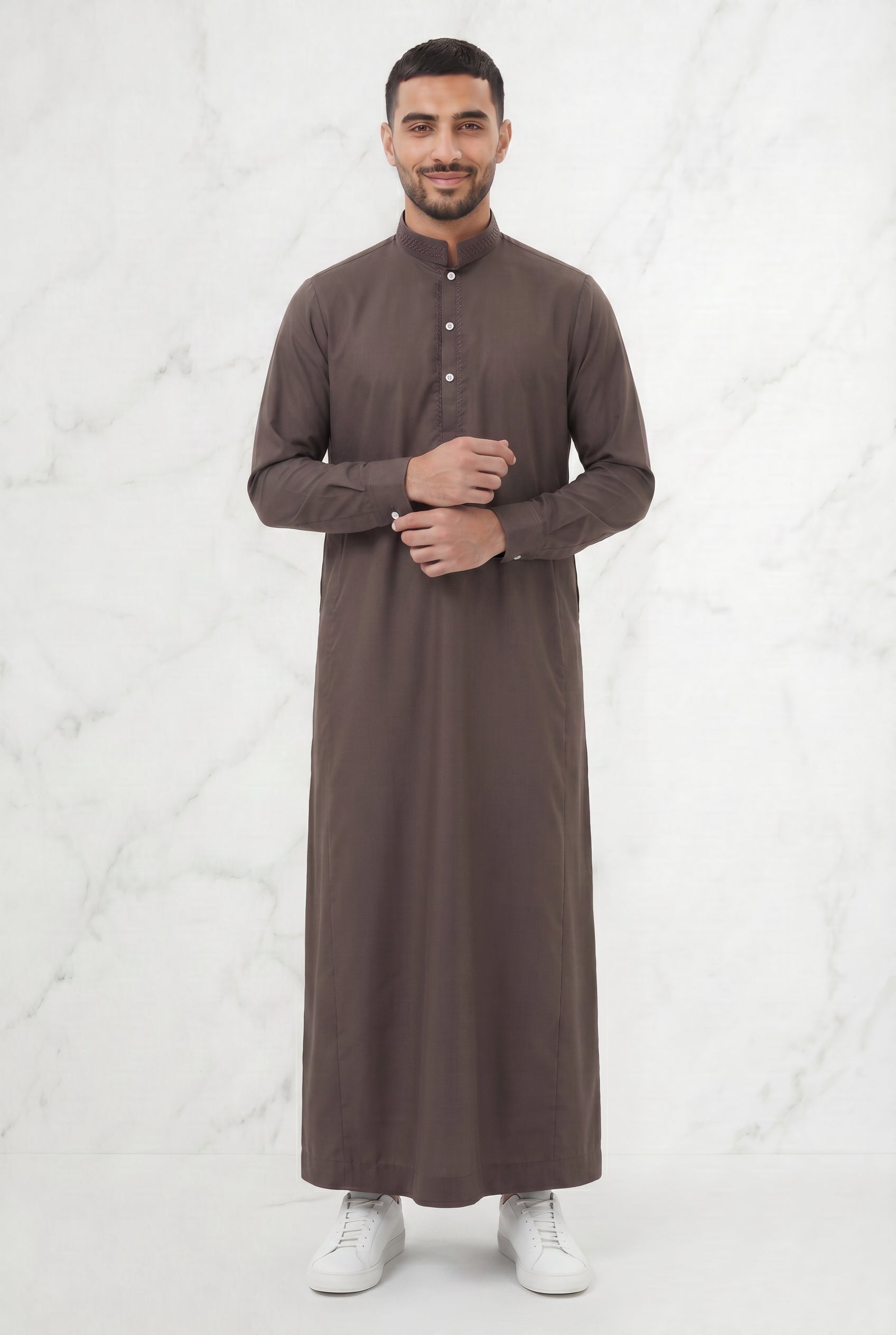 Premium Collared Thobe Cedar 111 Col 6