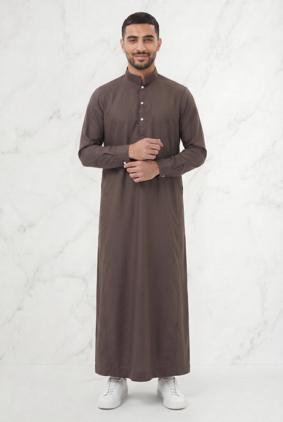 Premium Collared Thobe Cedar 111 Col 6