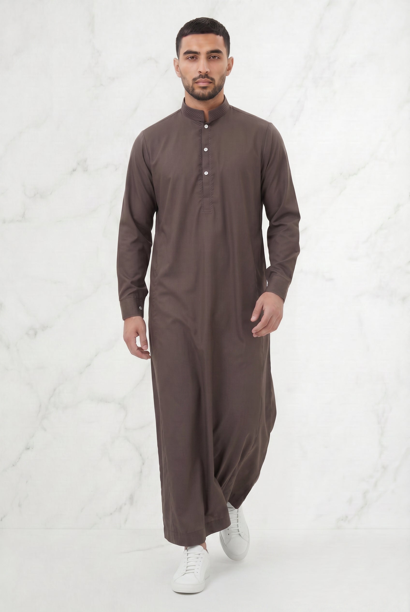 Premium Collared Thobe Cedar 111 Col 6