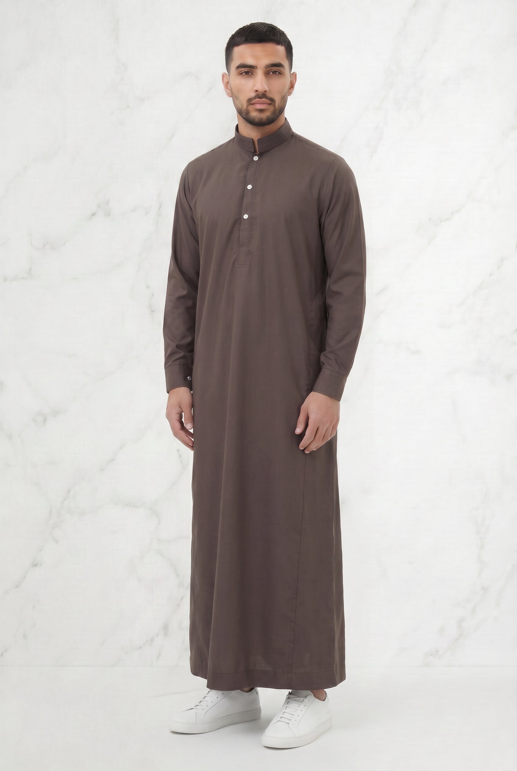 Premium Collared Thobe Cedar 111 Col 6