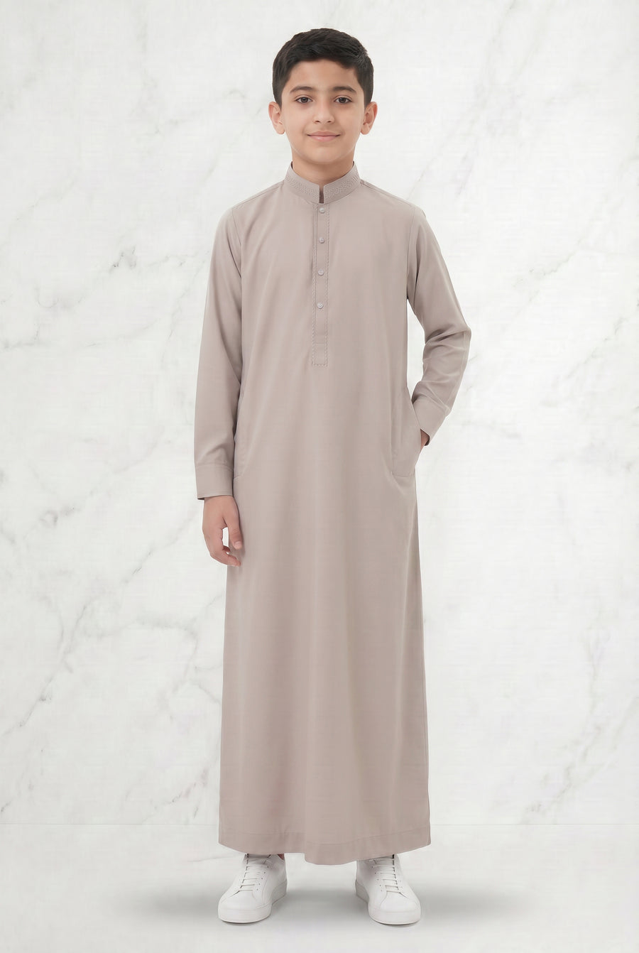 Premium Collared Kids Thobe Skin 111 Col 2