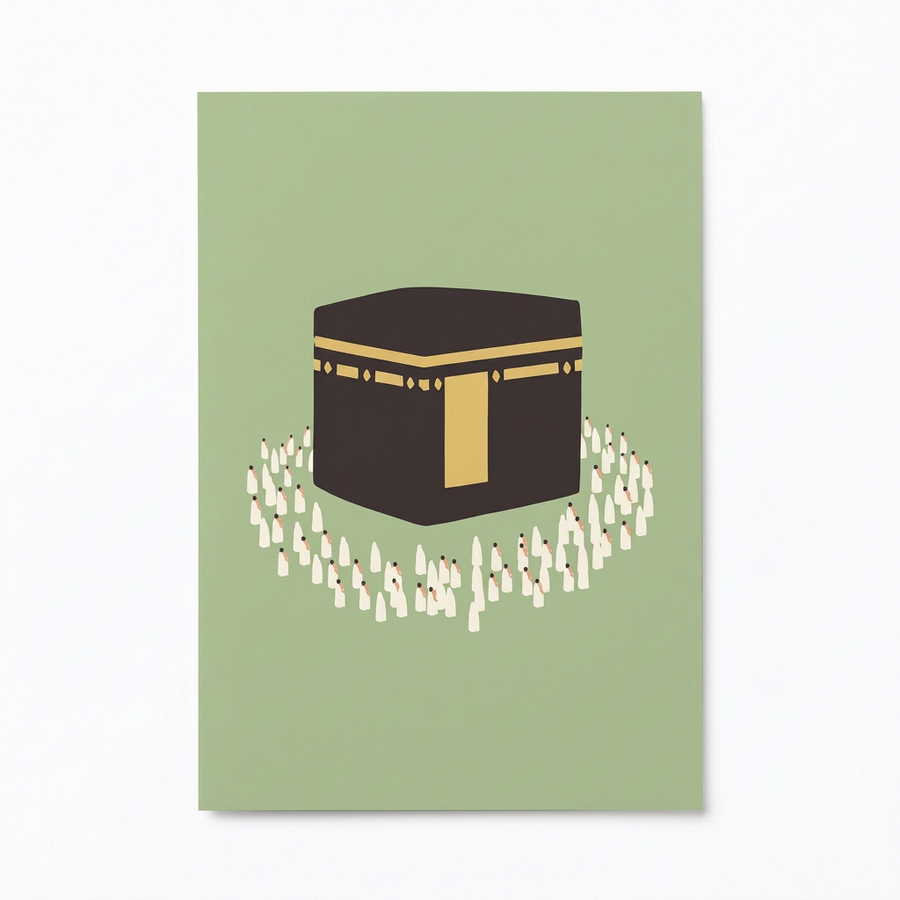 Kabah With Pilgrims Card