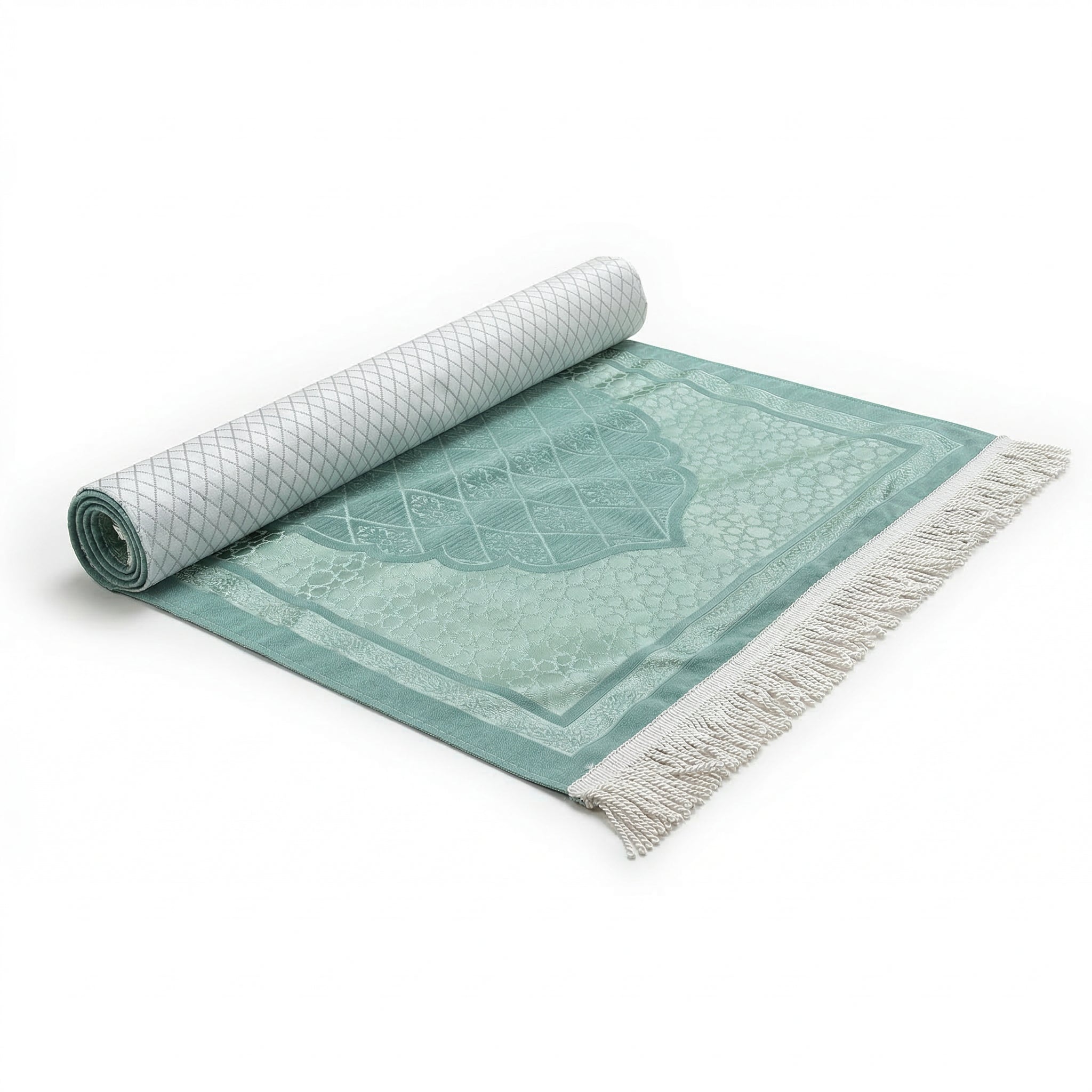 Luxury Chenille Prayer Mat 7045-3 Light Green