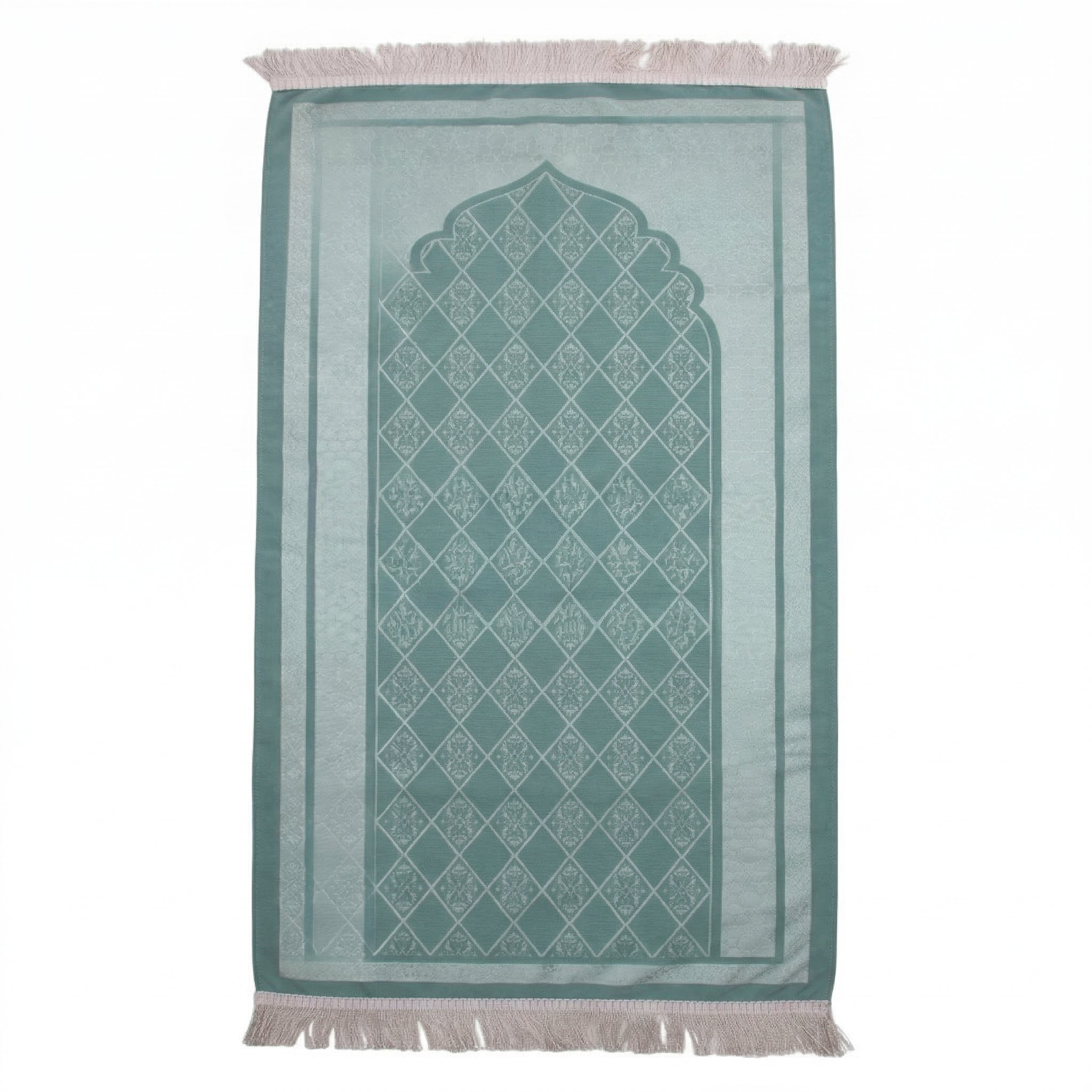 Luxury Chenille Prayer Mat 7045-3 Light Green