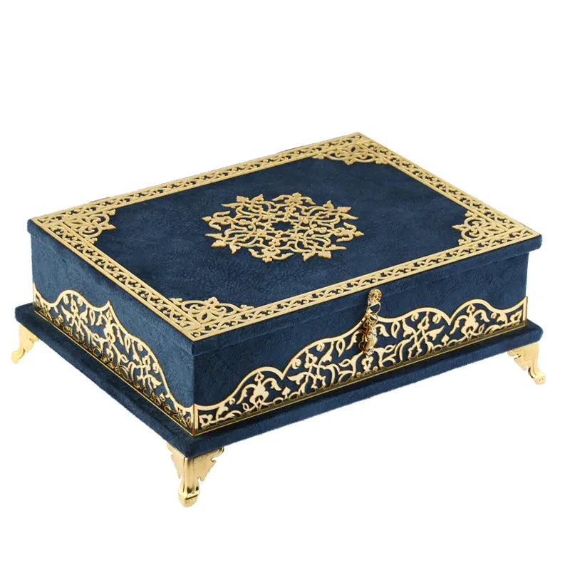 Blue Opulent Quran Gift Set Large Gift Box