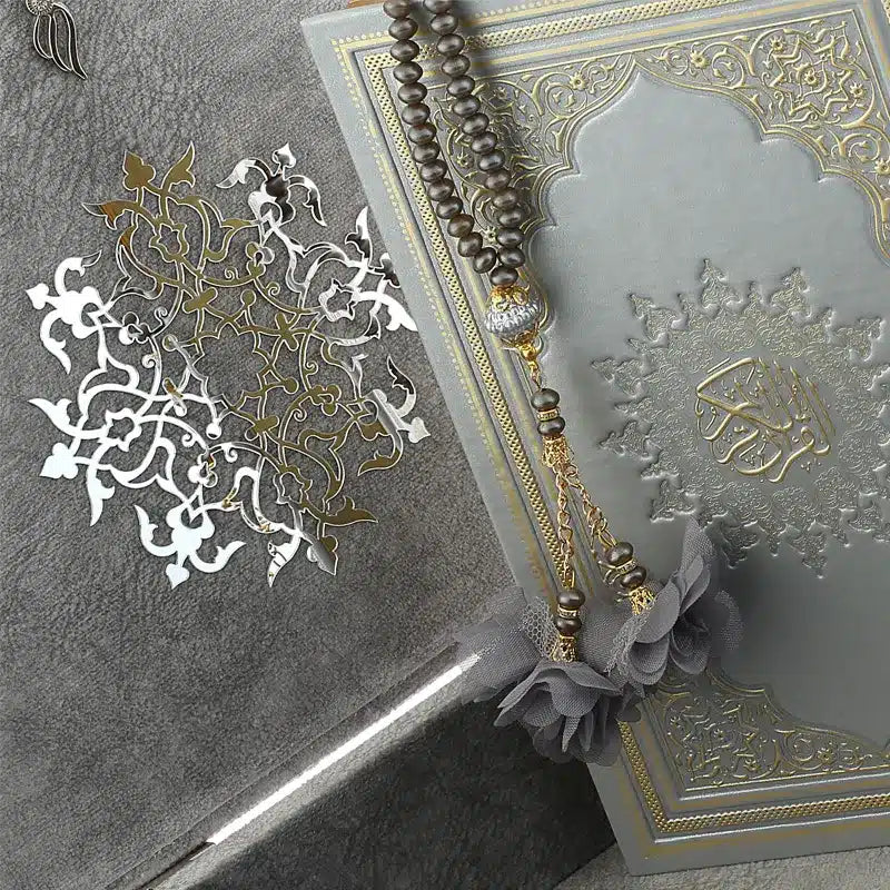 Grey Opulent Large Quran Gift Set Box