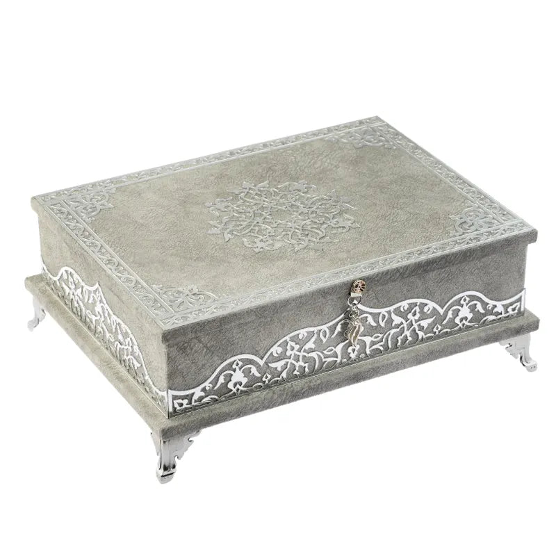 Grey Opulent Large Quran Gift Set Box