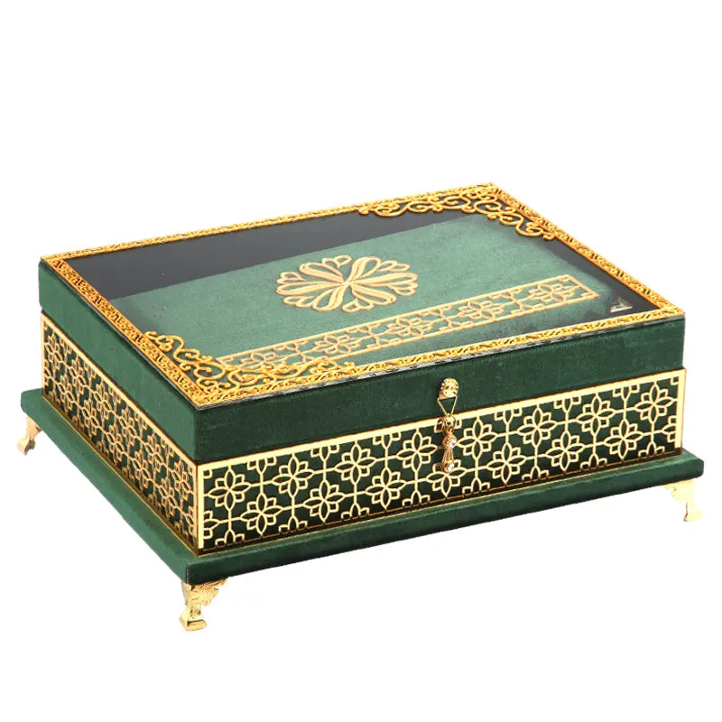 Green Premium Large Quran Gift Set Box