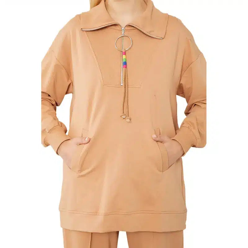 Women Light Brown Co Ord Set