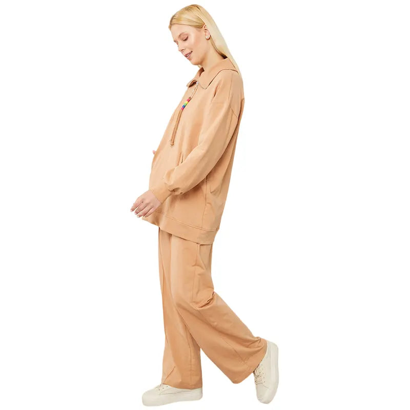 Women Light Brown Co Ord Set